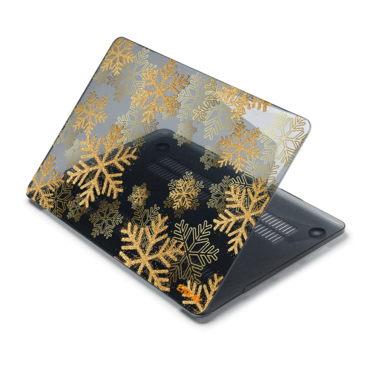 ENKAY Vintage Pattern Series Laotop Protective Crystal Case For MacBook Pro 16 inch A2141(Golden Snowflake) - MacBook Pro Cases by ENKAY | Online Shopping UK | buy2fix