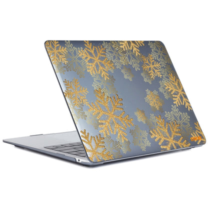 ENKAY Vintage Pattern Series Laotop Protective Crystal Case For MacBook Pro 16 inch A2141(Golden Snowflake) - MacBook Pro Cases by ENKAY | Online Shopping UK | buy2fix