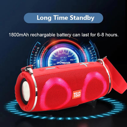 T&G TG642 RGB Light Waterproof  Portable Bluetooth Speaker Support FM / TF Card(Green) - Desktop Speaker by T&G | Online Shopping UK | buy2fix