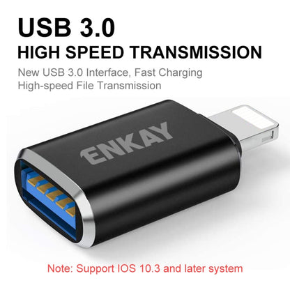 ENKAY ENK-AT110 8 Pin Male to USB 3.0 Female Aluminium Alloy OTG Adapter(Golden) - Converter & Adapter by ENKAY | Online Shopping UK | buy2fix