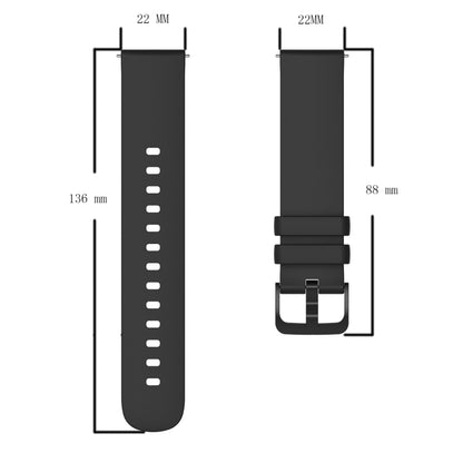 For Amazfit 3 22mm Solid Color Soft Silicone Watch Band(White) - Watch Bands by buy2fix | Online Shopping UK | buy2fix