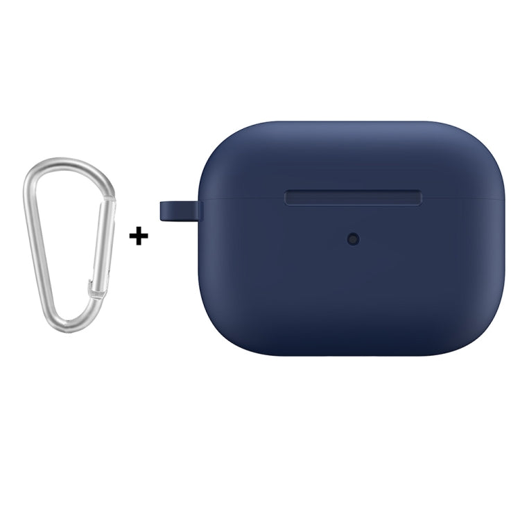 For Apple AirPods Pro 2 2022 ENKAY Thickened Silicone Protective Case with Keychain(Dark Blue) - For AirPods Pro 2 by ENKAY | Online Shopping UK | buy2fix