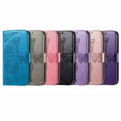 For Google Pixel 9 Butterfly Love Flower Embossed Leather Phone Case(Light Purple) - Google Cases by buy2fix | Online Shopping UK | buy2fix