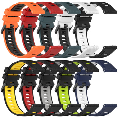 For Honor Watch Dream 22mm Sports Two-Color Silicone Watch Band(White+Black) - Watch Bands by buy2fix | Online Shopping UK | buy2fix