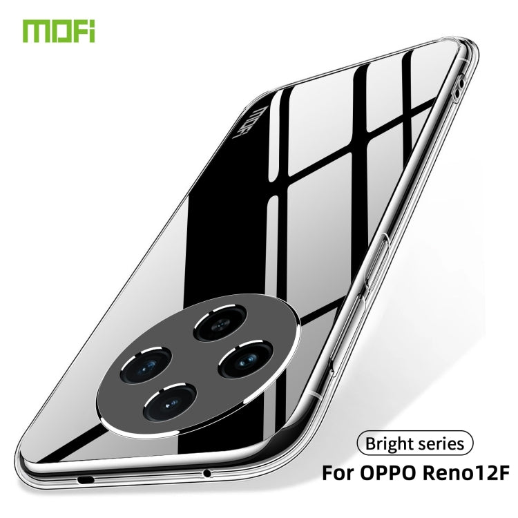 For OPPO Reno12 F 5G MOFI Ming Series Transparent Ultra-thin TPU Phone Case(Transparent) - Reno12 F Cases by MOFI | Online Shopping UK | buy2fix