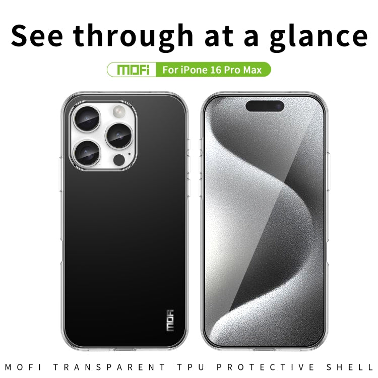 For iPhone 16 Pro Max MOFI Ming Series Ultra-thin TPU Phone Case(Transparent) - iPhone 16 Pro Max Cases by MOFI | Online Shopping UK | buy2fix