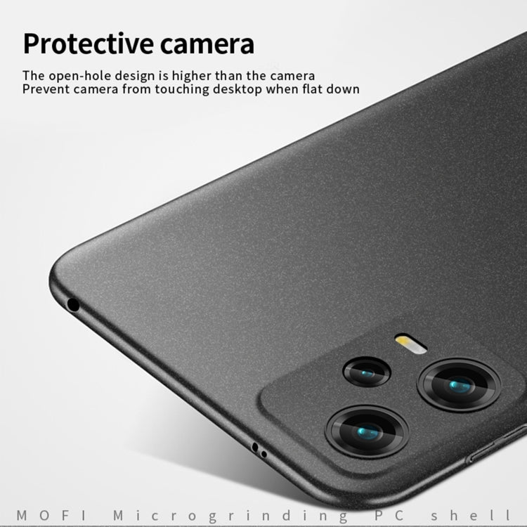 For Xiaomi Redmi Note 12 Global MOFI Fandun Series Frosted PC Ultra-thin All-inclusive Phone Case(Gray) - Note 12 Pro Cases by MOFI | Online Shopping UK | buy2fix