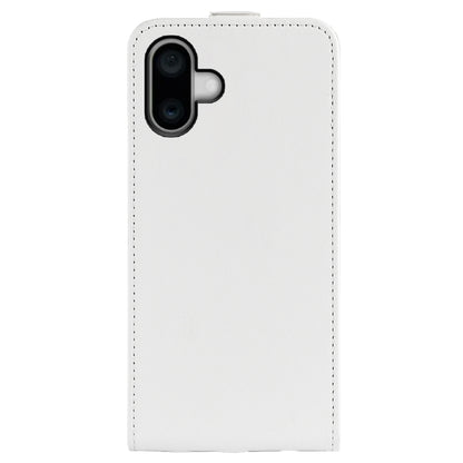 For iPhone 16 Plus R64 Texture Single Vertical Flip Leather Phone Case(White) - iPhone 16 Plus Cases by buy2fix | Online Shopping UK | buy2fix