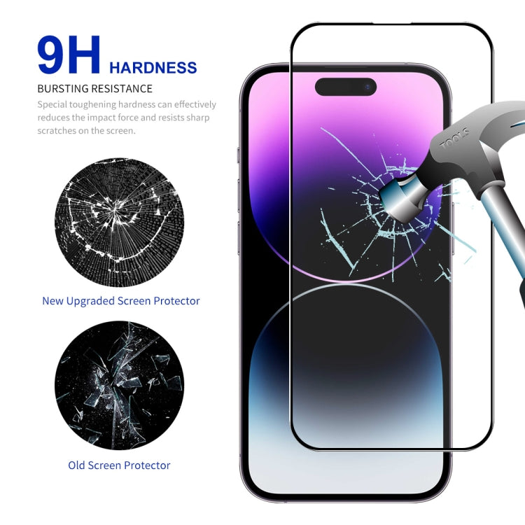 For iPhone 16 Plus 10pcs ENKAY Full Glue High Aluminum-silicon Tempered Glass Film - iPhone 16 Plus Tempered Glass by ENKAY | Online Shopping UK | buy2fix