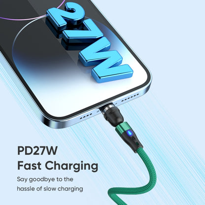 ENKAY PD60W Type-C to Type-C / 8 Pin / Micro USB Magnetic 540 Degrees Rotating Fast Charging Cable, Length:2m(Green) - Charging Cable & Head by ENKAY | Online Shopping UK | buy2fix