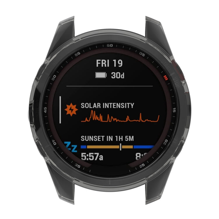 For Garmin Fenix 7S Pro Half-Package TPU Watch Protective Case(Transparent) - Watch Cases by buy2fix | Online Shopping UK | buy2fix