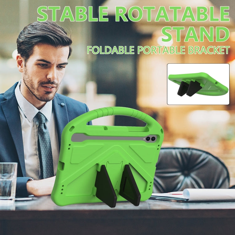 For Samsung Galaxy Tab S9 EVA Shockproof Tablet Case with Holder(Green) - Galaxy Tab S9 Cases by buy2fix | Online Shopping UK | buy2fix