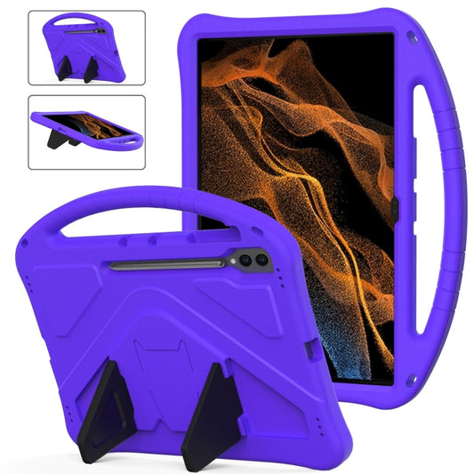 For Samsung Galaxy Tab S9 Ultra EVA Shockproof Tablet Case with Holder(Purple) - Galaxy Tab S9 Ultra Cases by buy2fix | Online Shopping UK | buy2fix