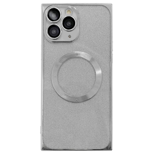 For iPhone 11 Pro Square Gradient Magsafe Electroplating TPU Phone Case(Silver) - iPhone 11 Pro Cases by buy2fix | Online Shopping UK | buy2fix