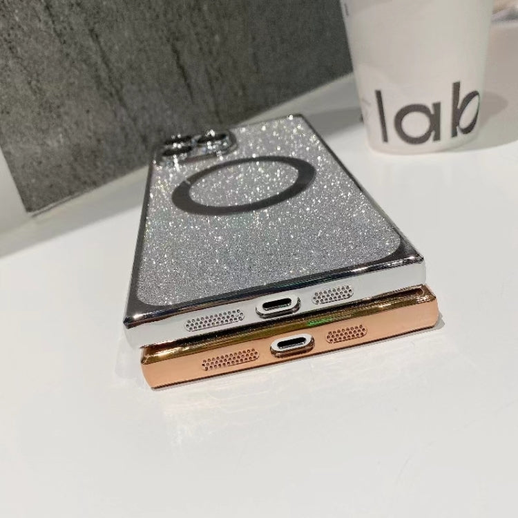 For iPhone 11 Square Gradient Magsafe Electroplating TPU Phone Case(Green) - iPhone 11 Cases by buy2fix | Online Shopping UK | buy2fix