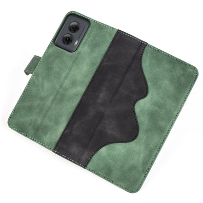 For Motolora Moto G Power 5G 2024 Stitching Horizontal Flip Leather Phone Case(Green) - Motorola Cases by buy2fix | Online Shopping UK | buy2fix