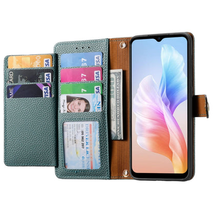 For DOOGEE X98 Pro / X98 Love Zipper Lanyard Leather Phone Case(Green) - Doogee Cases by buy2fix | Online Shopping UK | buy2fix