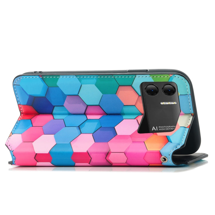 For DOOGEE X98 Pro / X98 CaseNeo Colorful Magnetic Leather Phone Case(Colored Squares) - Doogee Cases by buy2fix | Online Shopping UK | buy2fix