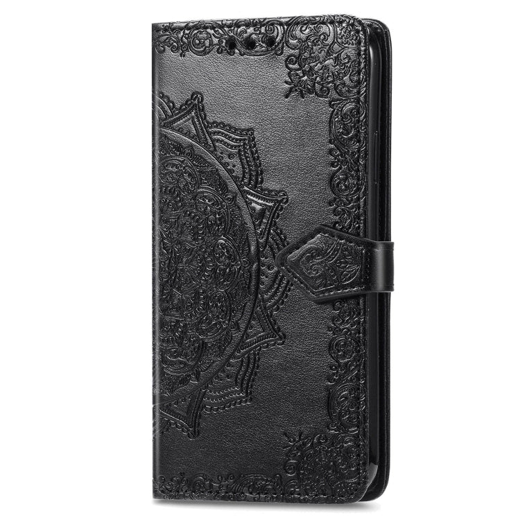 For Blackview A96 Mandala Flower Embossed Leather Phone Case(Black) - More Brand by buy2fix | Online Shopping UK | buy2fix