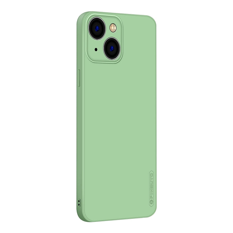 For iPhone 15 Plus PINWUYO Sense Series Liquid Silicone TPU Phone Case(Green) - iPhone 15 Plus Cases by PINWUYO | Online Shopping UK | buy2fix