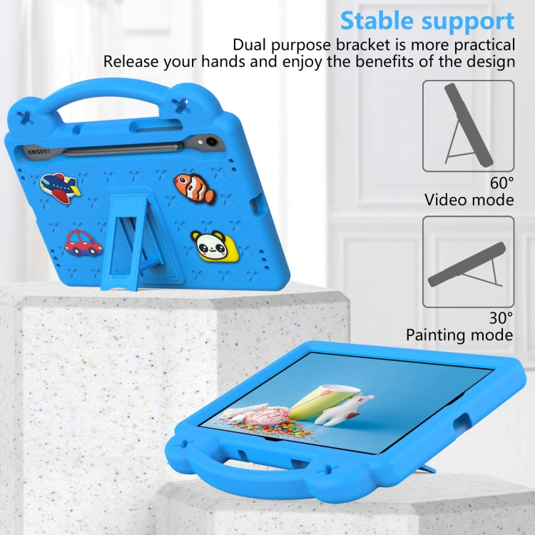 For Samsung Galaxy Tab S9 X710/X716B Handle Kickstand Children EVA Shockproof Tablet Case(Sky Blue) - Galaxy Tab S9 Cases by buy2fix | Online Shopping UK | buy2fix