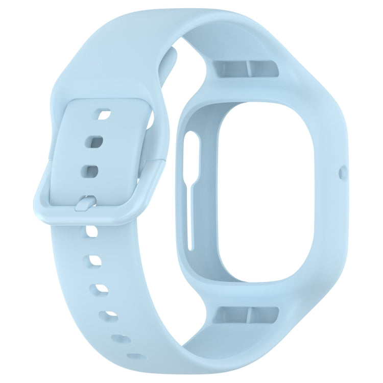 For Honor Watch 4 Integrated Fully Enclosed Silicone Watch Band(Light Blue) - Watch Bands by buy2fix | Online Shopping UK | buy2fix