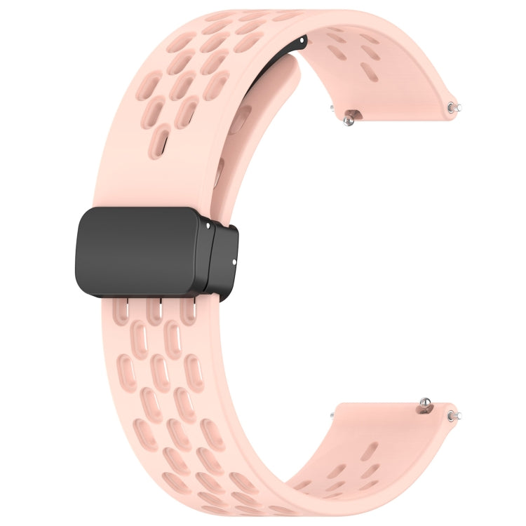 For Huawei Watch 3 Pro 22mm Folding Magnetic Clasp Silicone Watch Band(Pink) - Watch Bands by buy2fix | Online Shopping UK | buy2fix