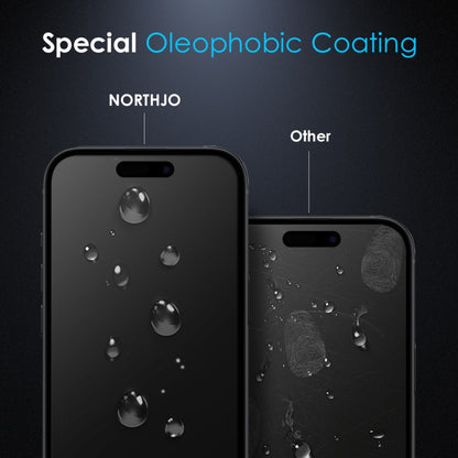 For iPhone 16 NORTHJO A++ 0.3mm 28 Degree Privacy Screen Tempered Glass Film - iPhone 16 Tempered Glass by NORTHJO | Online Shopping UK | buy2fix