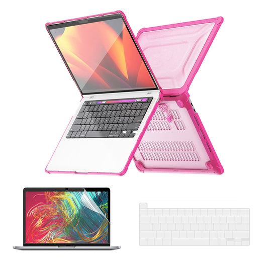 For MacBook Pro 13.3 A2251/A2289/A2338 ENKAY Hat-Prince 3 in 1 Protective Bracket Case Cover Hard Shell with TPU Keyboard Film / PET Screen Protector, Version:US(Pink) - MacBook Pro Cases by ENKAY | Online Shopping UK | buy2fix