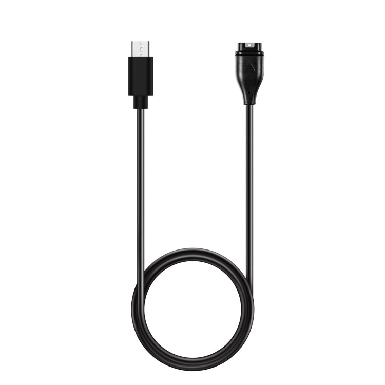 For Garmin Venu 3S Type-C  Port 1m Smart Watch Charging Cable(Black) - Charger by buy2fix | Online Shopping UK | buy2fix