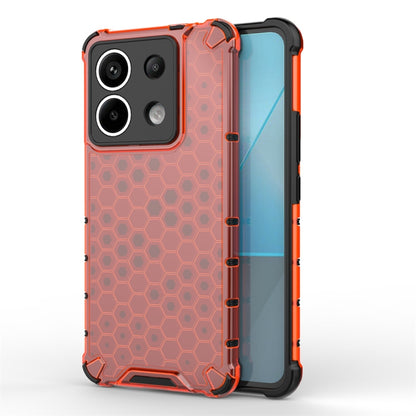 For Redmi Note 13 Pro 5G Shockproof Honeycomb Phone Case(Red) - Note 13 Pro Cases by buy2fix | Online Shopping UK | buy2fix