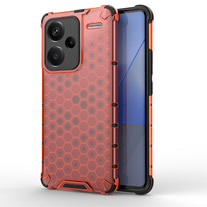 For Redmi Note 13 Pro+ Shockproof Honeycomb Phone Case(Red) - Note 13 Pro+ Cases by buy2fix | Online Shopping UK | buy2fix