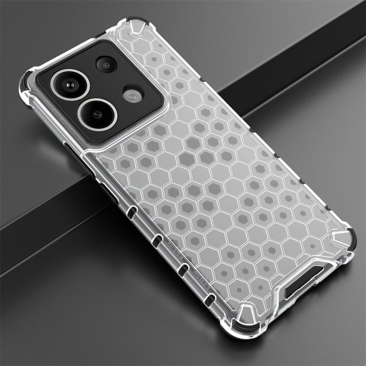 For Xiaomi Poco X6 Shockproof Honeycomb Phone Case(White) - Xiaomi Cases by buy2fix | Online Shopping UK | buy2fix