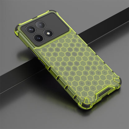 For Xiaomi Poco X6 Pro Shockproof Honeycomb Phone Case(Green) - Xiaomi Cases by buy2fix | Online Shopping UK | buy2fix