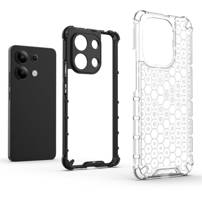 For Redmi Note 13 4G Global Shockproof Honeycomb Phone Case(Black) - Xiaomi Cases by buy2fix | Online Shopping UK | buy2fix