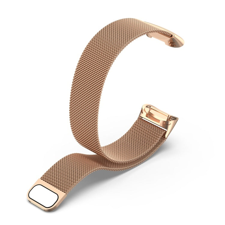 For Fitbit Charge 6 Milan Magnetic Metal Steel Mesh Watch Band(Rose Gold) - Watch Bands by buy2fix | Online Shopping UK | buy2fix