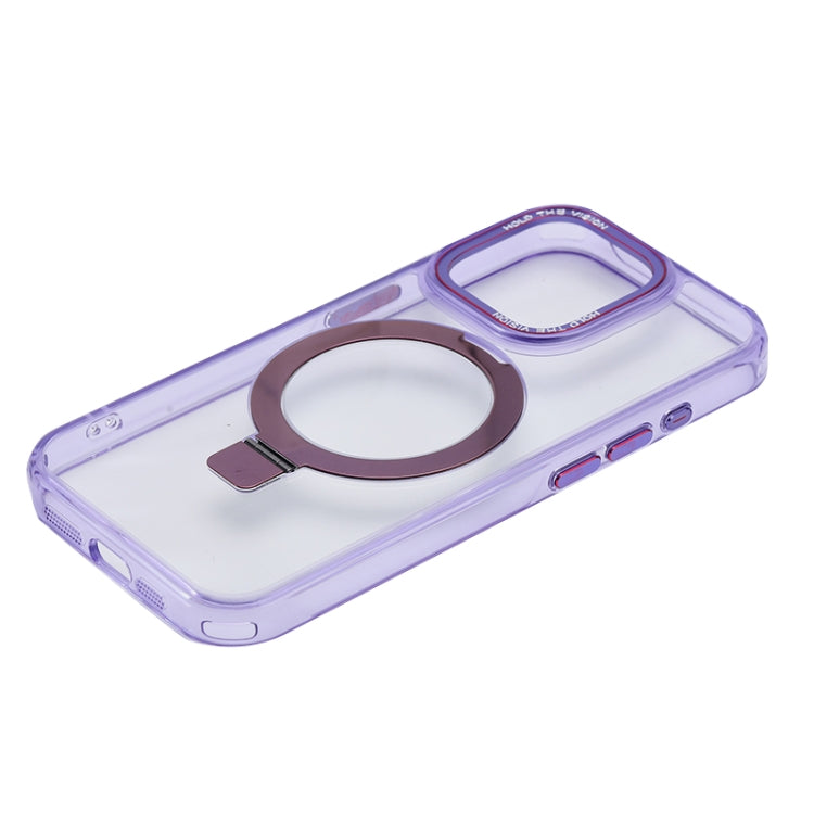 For iPhone 12 Starlink Stand Clear Magsafe Phone Case(Purple) - iPhone 12 / 12 Pro Cases by buy2fix | Online Shopping UK | buy2fix