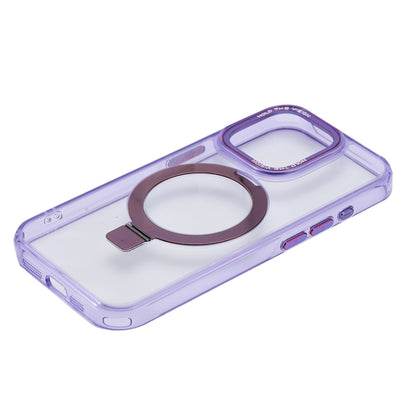 For iPhone 12 Starlink Stand Clear Magsafe Phone Case(Purple) - iPhone 12 / 12 Pro Cases by buy2fix | Online Shopping UK | buy2fix