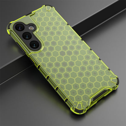 For Samsung Galaxy S24+ 5G Shockproof Honeycomb Phone Case(Green) - Galaxy S24+ 5G Cases by buy2fix | Online Shopping UK | buy2fix
