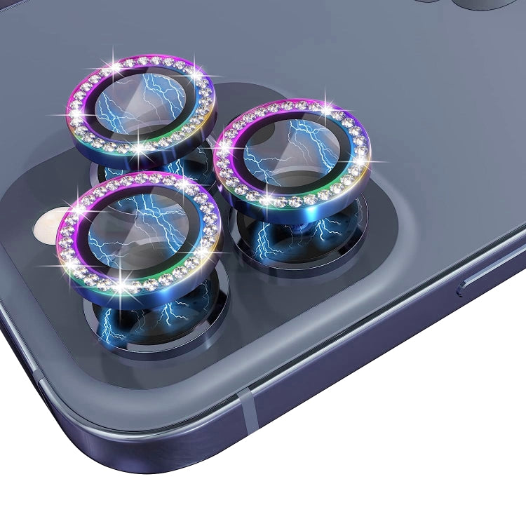 For iPhone 15 Pro / 15 Pro Max NORTHJO Camera Lens Protector Tempered Glass Metal Rhinestone Ring Film(Colorful) - iPhone 15 Pro Tempered Glass by NORTHJO | Online Shopping UK | buy2fix