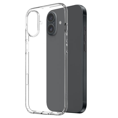 For iPhone 16 NORTHJO 3 in 1 TPU Phone Case with Screen Film and Lens Film(Clear) - iPhone 16 Cases by NORTHJO | Online Shopping UK | buy2fix