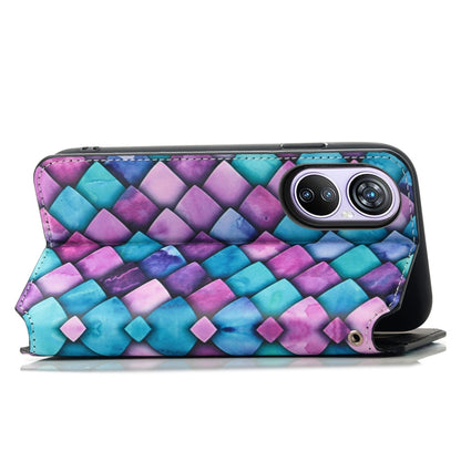 For Blackview A200 Pro CaseNeo Colorful Magnetic Leather Phone Case(Purple Scales) - More Brand by buy2fix | Online Shopping UK | buy2fix