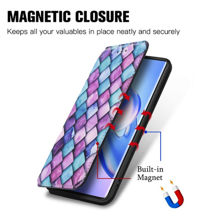 For Blackview A200 Pro CaseNeo Colorful Magnetic Leather Phone Case(Purple Scales) - More Brand by buy2fix | Online Shopping UK | buy2fix