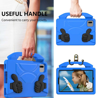 For Samsung Galaxy Tab S9 FE 11.0 2023 Thumb Bracket EVA Shockproof Tablet Case(Blue) - Galaxy Tab S9 FE by buy2fix | Online Shopping UK | buy2fix