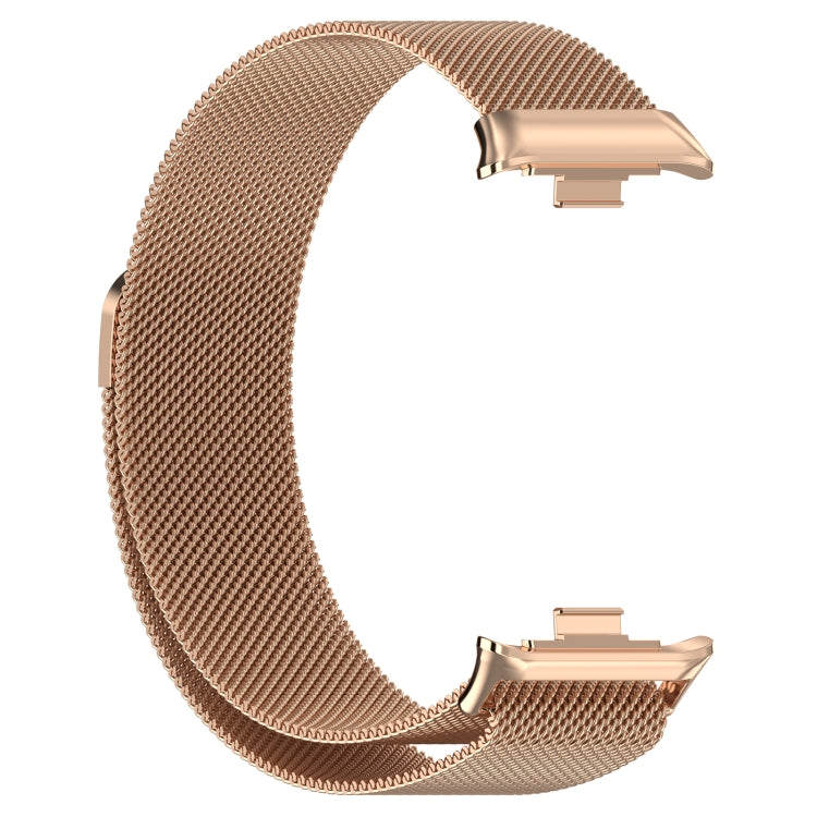 For Redmi Watch 4 Milan Magnetic Steel Mesh Watch Band(Rose Gold) - Watch Bands by buy2fix | Online Shopping UK | buy2fix