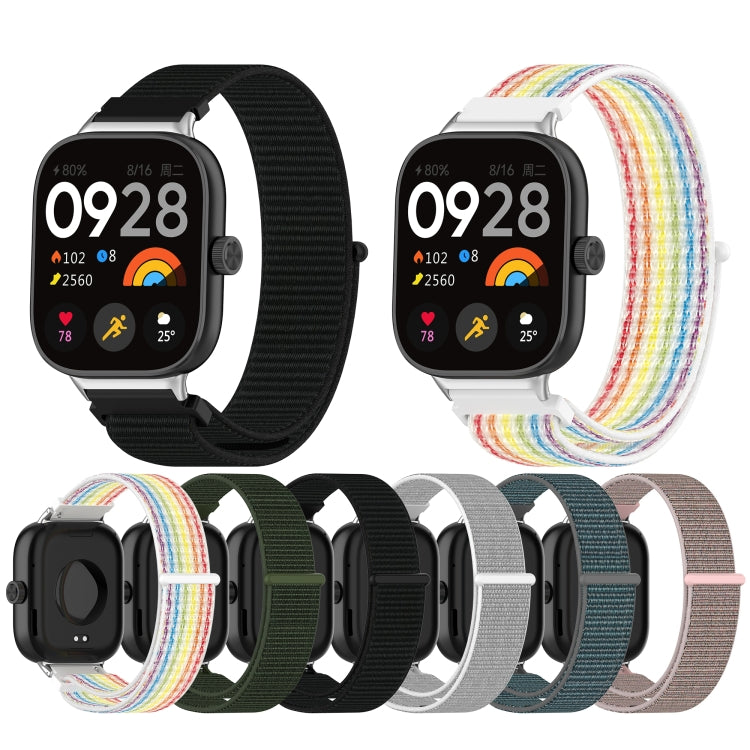 For Xiaomi Mi Band 8 Pro Nylon Loop Metal Connector Watch Band(White) - Watch Bands by buy2fix | Online Shopping UK | buy2fix