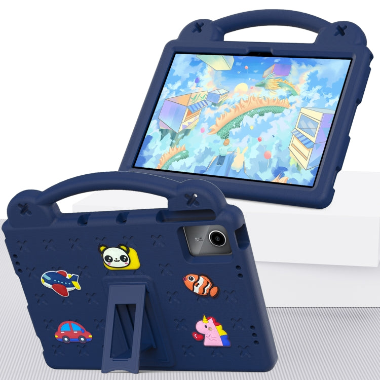 For DOOGEE T30 Pro 11 2023 Handle Kickstand Children EVA Shockproof Tablet Case(Navy Blue) - Others by buy2fix | Online Shopping UK | buy2fix