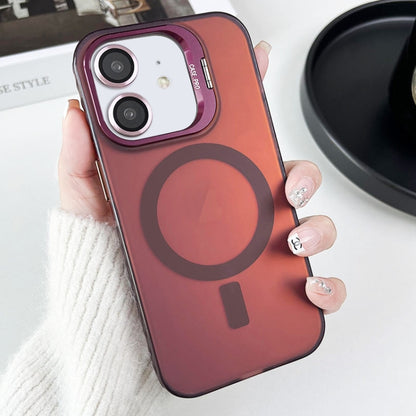 For iPhone 11 MagSafe Lens Holder PC Hybrid TPU Phone Case(Red) - iPhone 11 Cases by buy2fix | Online Shopping UK | buy2fix