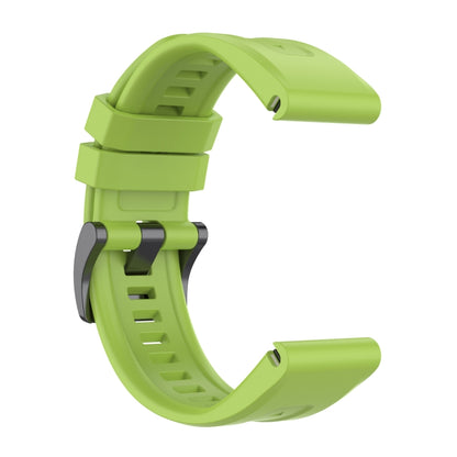 For Garmin Descent G1 / G1 Solar Solid Color Black Buckle Silicone Quick Release Watch Band(Lime green) - Watch Bands by buy2fix | Online Shopping UK | buy2fix