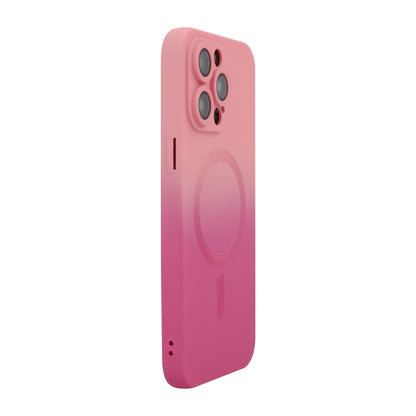 For iPhone 16 Pro Max ENKAY Hat-Prince MagSafe Rainbow Gradient Silicone Phone Case with Lens Film(Pink Rose) - iPhone 16 Pro Max Cases by ENKAY | Online Shopping UK | buy2fix